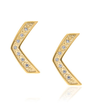 GOLD EARRING WITH ZIRCONIA