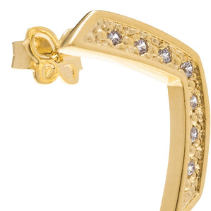 GOLD EARRING WITH ZIRCONIA