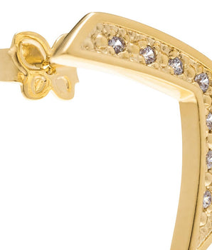 GOLD EARRING WITH ZIRCONIA