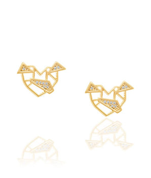 GOLD EARRING WITH ZIRCONIA