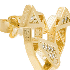 GOLD EARRING WITH ZIRCONIA
