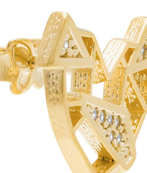 GOLD EARRING WITH ZIRCONIA