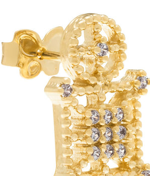 GOLD EARRING WITH ZIRCONIA