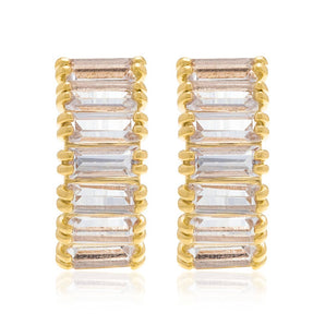 GOLD EARRING WITH CRYSTAL