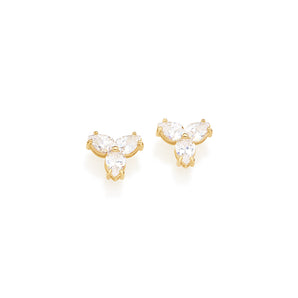 GOLD EARRING WITH ZIRCONIA