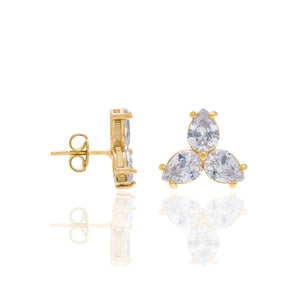 GOLD EARRING WITH ZIRCONIA