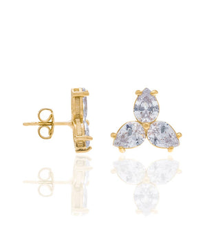 GOLD EARRING WITH ZIRCONIA