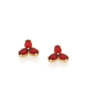 GOLD EARRING WITH CRYSTAL