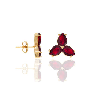 GOLD EARRING WITH CRYSTAL