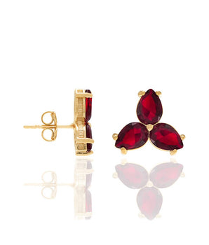 GOLD EARRING WITH CRYSTAL