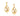 GOLD EARRING WITH ZIRCONIA