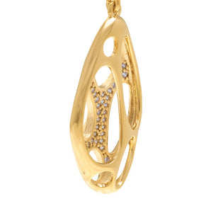 GOLD EARRING WITH ZIRCONIA