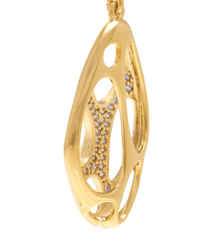 GOLD EARRING WITH ZIRCONIA