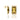 GOLD EARRING WITH CRYSTAL AND ZIRCONIA