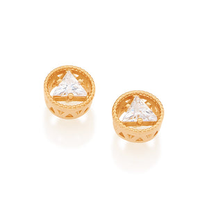 GOLD EARRING WITH ZIRCONIA
