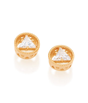 GOLD EARRING WITH ZIRCONIA