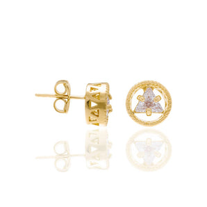 GOLD EARRING WITH ZIRCONIA