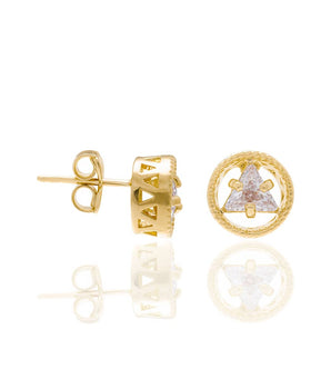 GOLD EARRING WITH ZIRCONIA