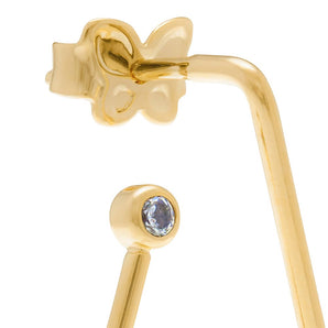 GOLD EARRING WITH ZIRCONIA