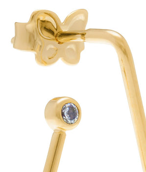 GOLD EARRING WITH ZIRCONIA