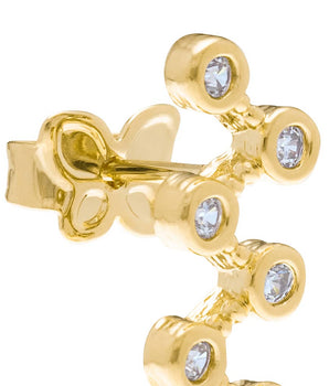 GOLD EARRING WITH ZIRCONIA