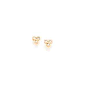 GOLD EARRING WITH ZIRCONIA
