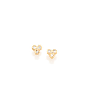 GOLD EARRING WITH ZIRCONIA