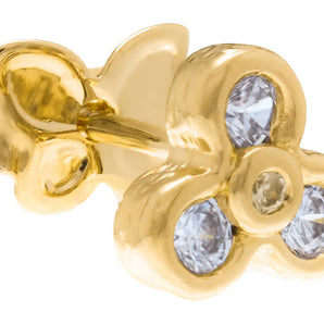 GOLD EARRING WITH ZIRCONIA