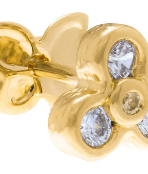 GOLD EARRING WITH ZIRCONIA