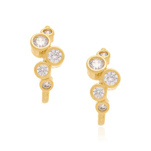 GOLD EARRING WITH ZIRCONIA