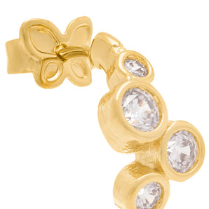 GOLD EARRING WITH ZIRCONIA