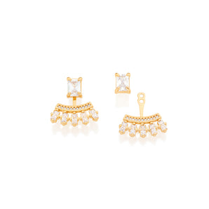 GOLD EARRING WITH ZIRCONIA