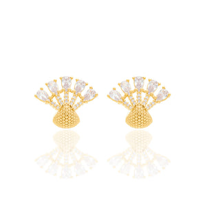 GOLD EARRING WITH ZIRCONIA