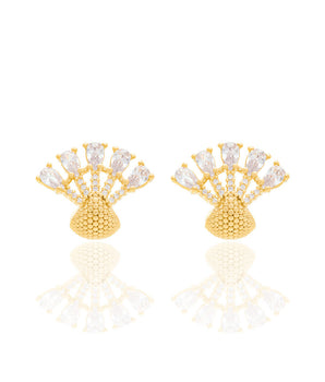 GOLD EARRING WITH ZIRCONIA