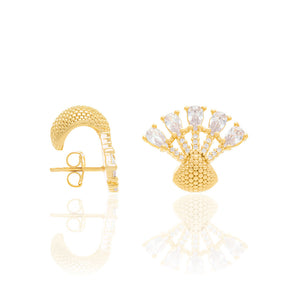 GOLD EARRING WITH ZIRCONIA