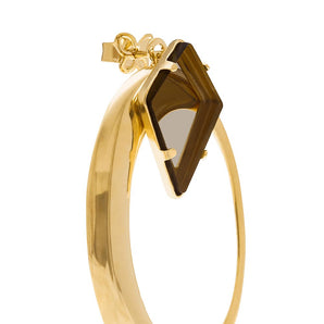 GOLD EARRING WITH CRYSTAL