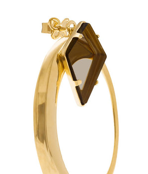 GOLD EARRING WITH CRYSTAL