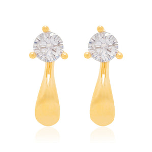 GOLD EARRING WITH ZIRCONIA