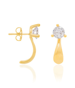 GOLD EARRING WITH ZIRCONIA