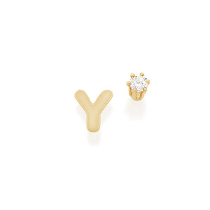 GOLD EARRING WITH ZIRCONIA