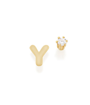 GOLD EARRING WITH ZIRCONIA