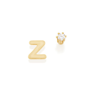 GOLD EARRING WITH ZIRCONIA