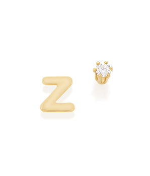 GOLD EARRING WITH ZIRCONIA