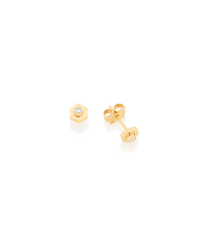 GOLD EARRING WITH ZIRCONIA