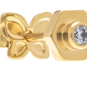 GOLD EARRING WITH ZIRCONIA