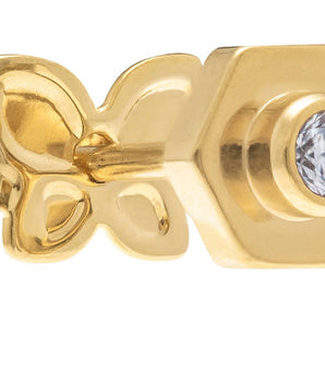 GOLD EARRING WITH ZIRCONIA