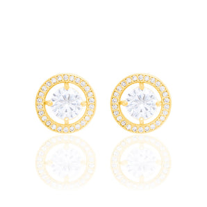 GOLD EARRING WITH ZIRCONIA