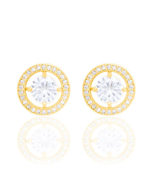 GOLD EARRING WITH ZIRCONIA