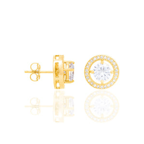 GOLD EARRING WITH ZIRCONIA