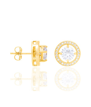 GOLD EARRING WITH ZIRCONIA